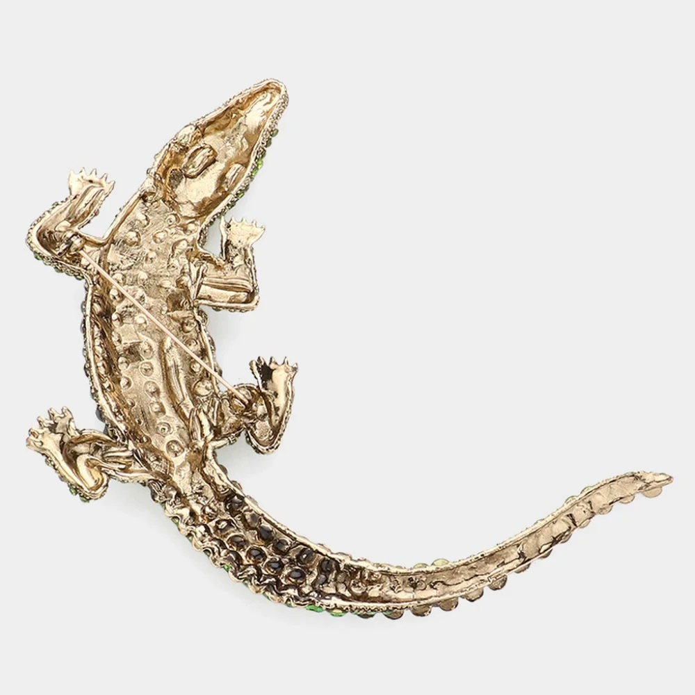 MultiColored Crocodile Alligator Pave Crystal Bling 4.4